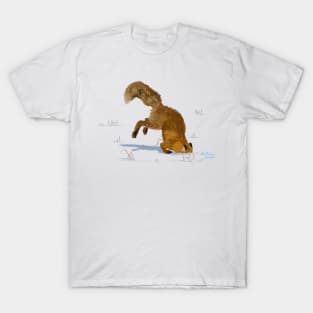 Red Fox Digging in the Snow T-Shirt